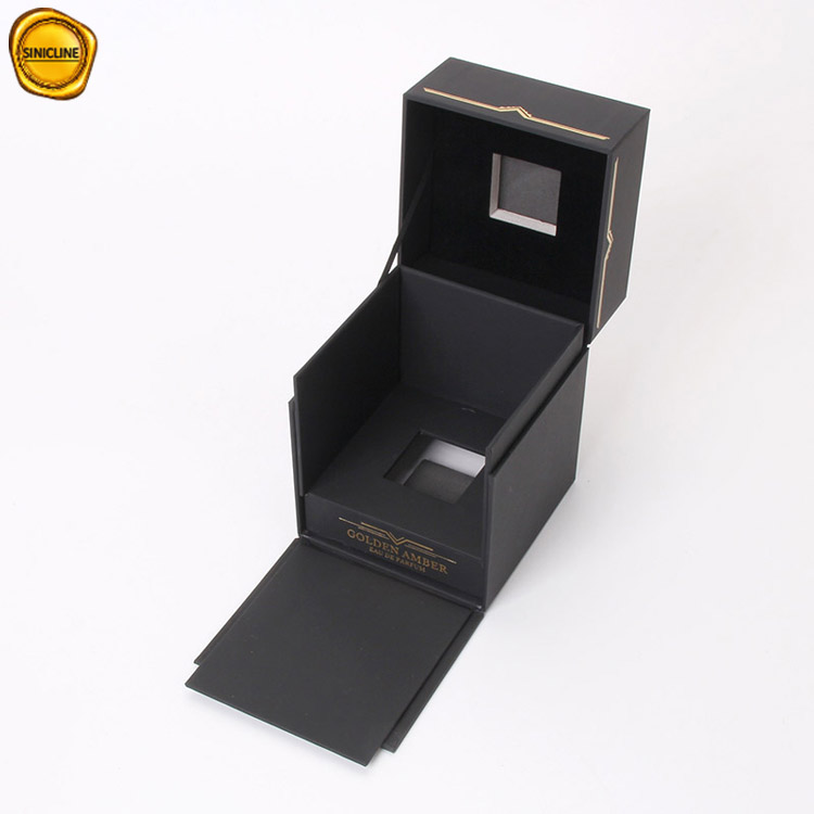 Custom Design Black Card Paper Empty Perfume Bottle Box Luxury Gift Perfume Packaging Box