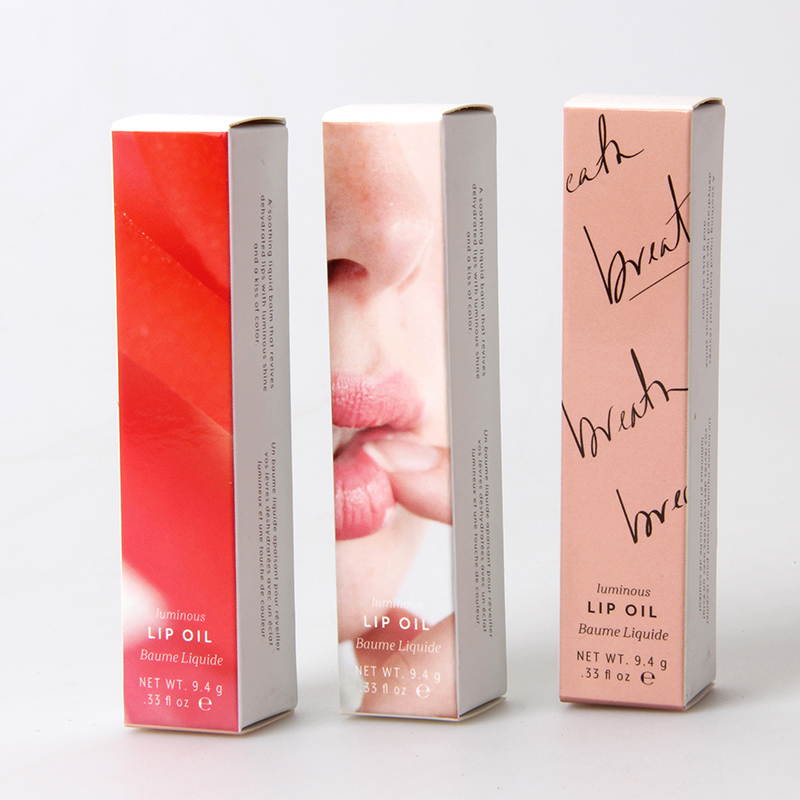 Sustainable Customized Paper Cosmetics Lip Oil Lipgloss Packaging Box