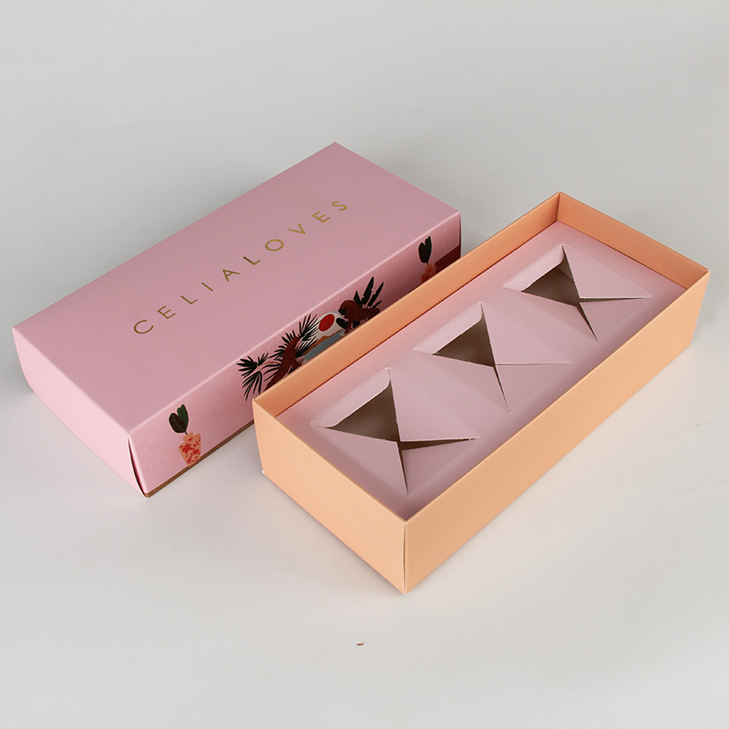 Custom Luxury Pink Paper Gift Set 3 Scented Candle Box Packaging 