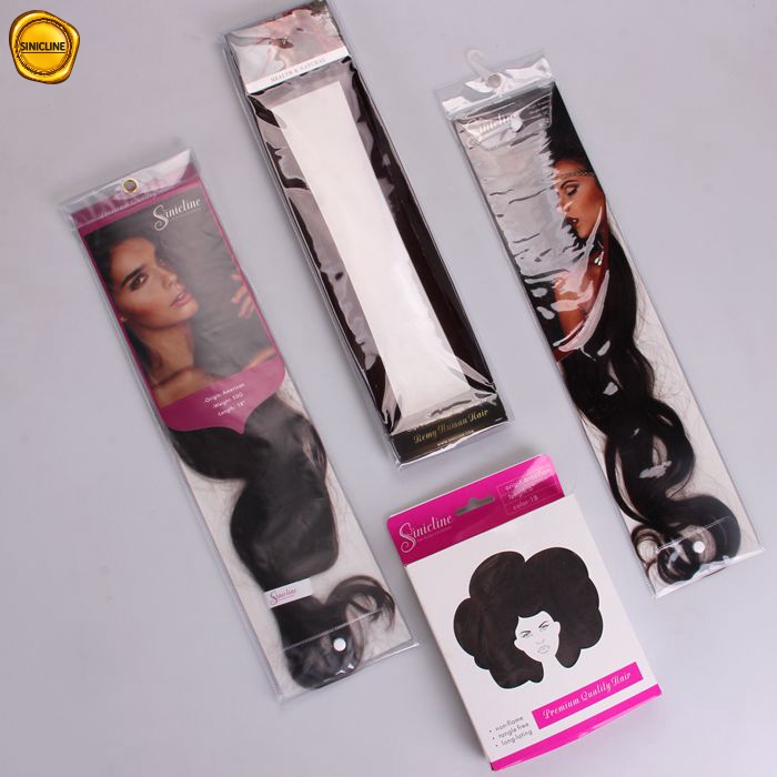 Pvc Packaging Bag for Braiding Hair Transparent Bag for Packing Hair Bag